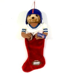 NFL Vintage 1996 New Giants Holiday Christmas Bear Stocking