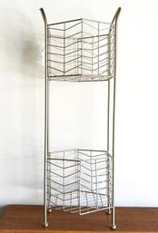 A Modern Metal Basket Rack