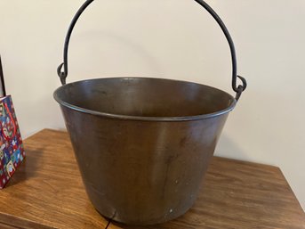 Large Antique Copper Bucket