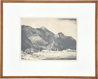 An Original Early 20th Century Etching, Pencil Signed By Artist Chauncey Ryder