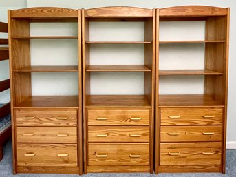 This End Up Furniture Co. Southern Pine 3- Piece Wall Unit With Drawers