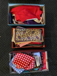 3 Boxes Full Of Men's Handkerchiefs