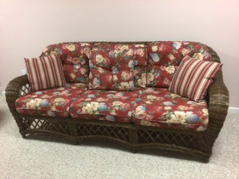 Vintage Rattan Bamboo Sofa