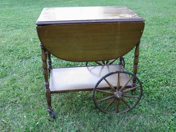 Wooden Tea Cart - Needs TLC