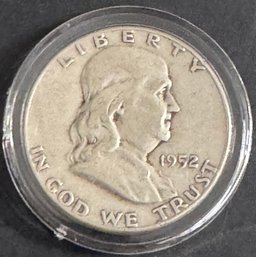 1952 Benjamin Franklin Silver Half Dollar