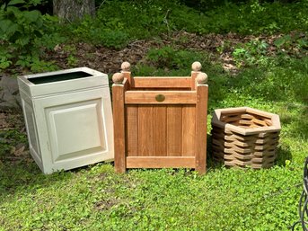 A Set Of Three Planter Boxes