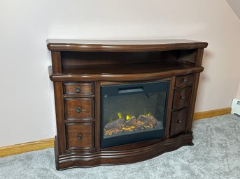 Beautiful Electric Fire Place Wooden Console Stand