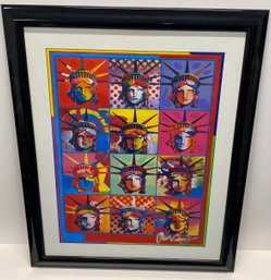 Peter Max Mixed Media Art - Liberty And Justice For All