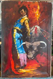 Oil On Canvas Matador Signed Lower Right