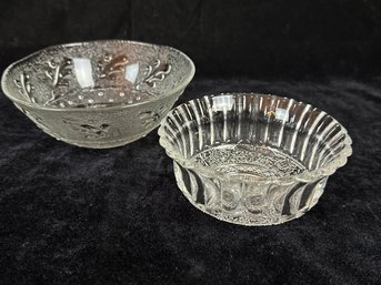 Pair Of Glass Decorative Bowls