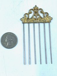 Vintage Goldtone Hair Comb