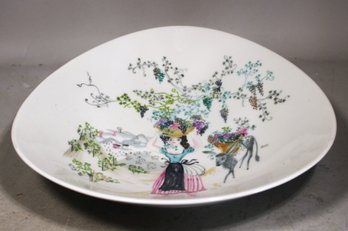 Fine Rosenthal Porcelain Wall Hanging Bowl MCM Figural Decoration