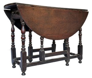 A Late 18th-Early 19th Century Oak Gate Leg Table