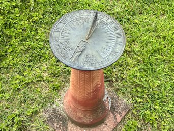 A Fantastic Vintage Sundial 'Grow Old Along With Me'