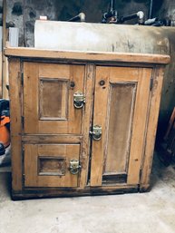 D. Eddy & Sons Antique Pine Ice Box Refrigerator