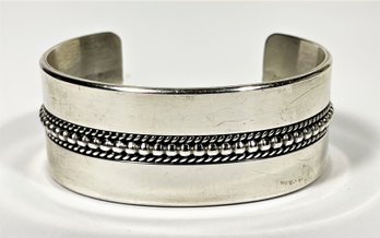 Ron Y. Sterling Silver Wide High Quality Cuff Bracelet