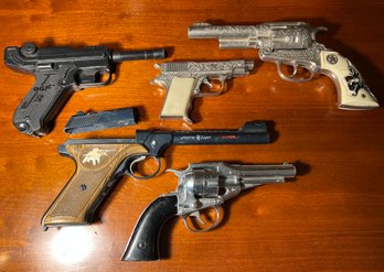 Group Of Vintage Toy Guns - Including Two Hubley Guns & More!