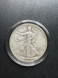 1938 Walking Liberty Silver Half Dollar