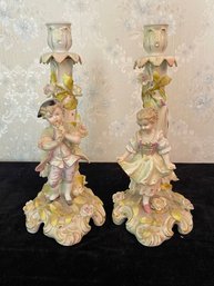 Japanese Jack And Jill Candlestick Holders