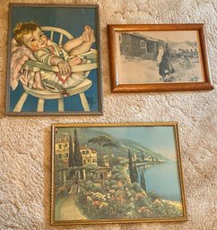 Three Vintage Framed Prints