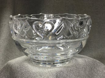 (2 Of 2) TIFFANY & Co Crystal Heart Bowl - We Have 2 Of These - This Is The Medium - We Have 1 Large 1 Medium