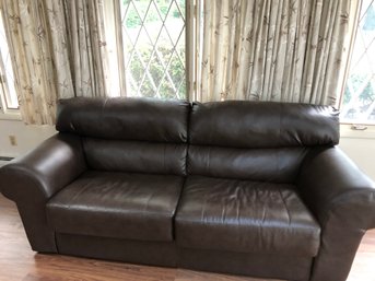 Leather Like Pull Out Bed Sofa