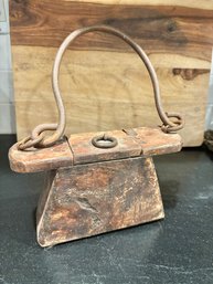 Vintage Wooden Burn Box With Handle - For Incense