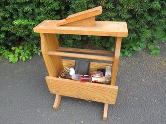 Shoe Shine Stand With Supplies