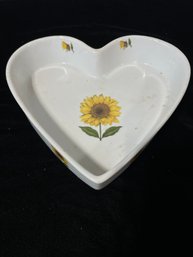 Heart Shaped Floral Dish