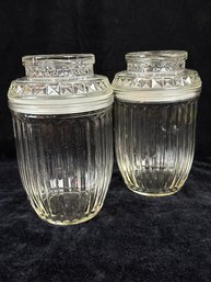 Pair Of Glass Jars