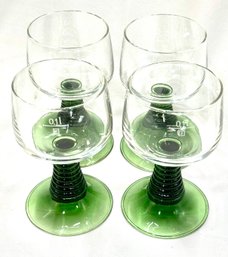 Vintage Wine Rummer Glasses By Zweisel Glass