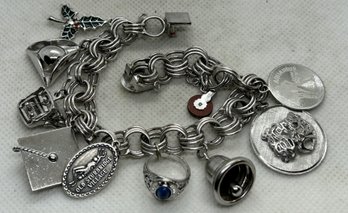 Charming Vintage Sterling Silver Charm Bracelet