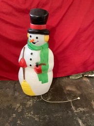 Vintage Lighted Snowman Blow Mold