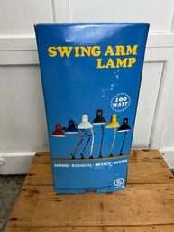 Vintage White Swing Arm Lamp In Box