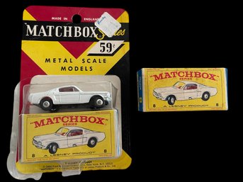 Vtg Matchbox #8 Ford Mustang In Original Blister Packaging PLUS Additional EMPTY BOX (NO Car)