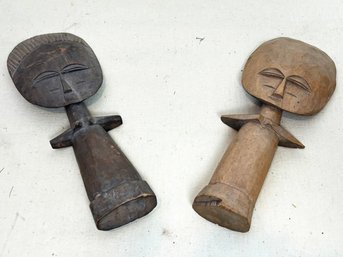 A Pair Of Figural Carvings, African