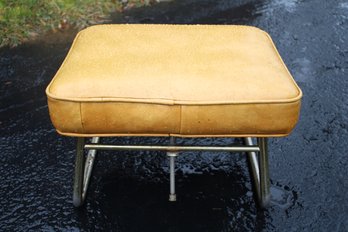 Mid Century Adjustable Cushioned Footstool