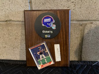 NY Giants Phil Simms Football Card Plaque