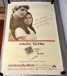 1970 Love Story Movie Poster Paramount Pictures