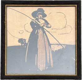 An Antique Lithograph, By William Nicholson, Inscribed 'May' On Reverse