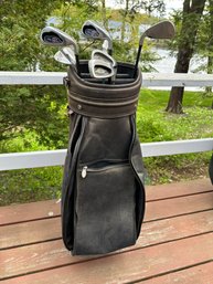 Burton Black Golf Bag And Clubs