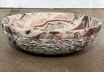 A Shallow Onyx Planter, Or Bird Bath Basin