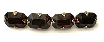 Vintage Pin Brooch With Four Faceted Rhinestones