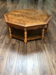 Octagon Inlayed Coffee Table