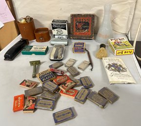 Antiques: Plow Boy Tobacco, Shaving Kits, Berghman Skate Sharpener, Don Juan, Single Edge Blades TA-212-d3