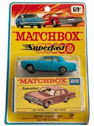 Vintage Matchbox #25 Superfast Ford Cortina G.t. In Original Blister Packaging