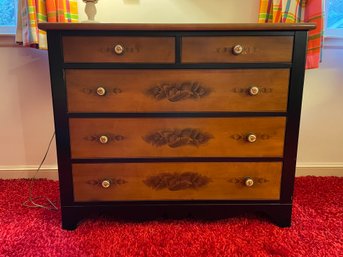 Stenciled Hitchcock Chest Of Drawers