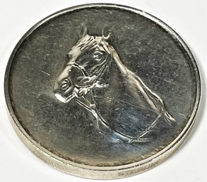 Vintage Heads Or Tails Horse Head Sterling Silver 'flip' Coin