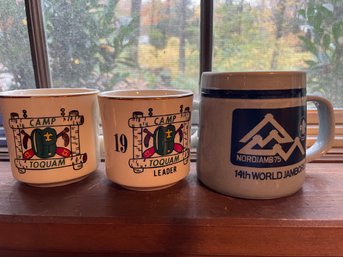 Trio Of Boy Scout's Mugs.