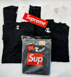 Supreme Thermal Crew, Size Small & 6 Supreme Hanes T-Shirts, Size Small, Some New, Some Lightly Used